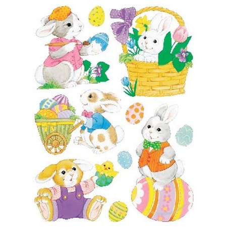 IMPACT INNOVATIONS Assorted Easter Cling Holiday Decoration Gel 40001